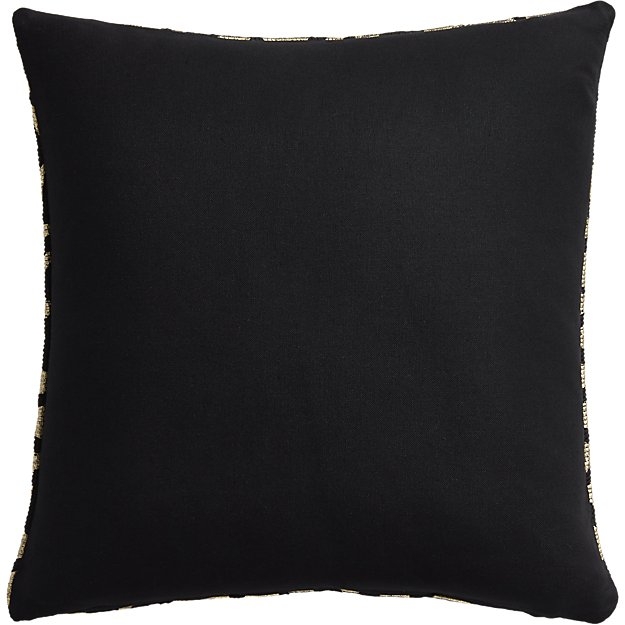 Soiree black pillow 16" x 16" - Down-alternative Insert - Image 1