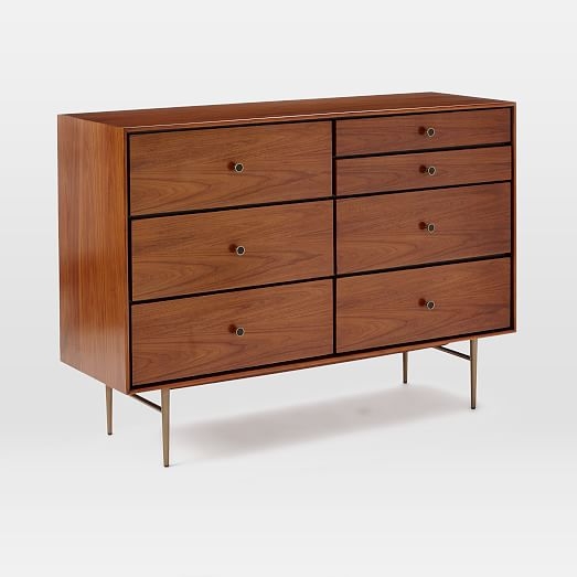 Heston Mid-Century 7-Drawer Dresser - Walnut - Image 0