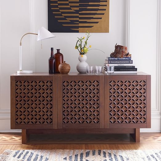 Carved Wood Media Console - Image 2