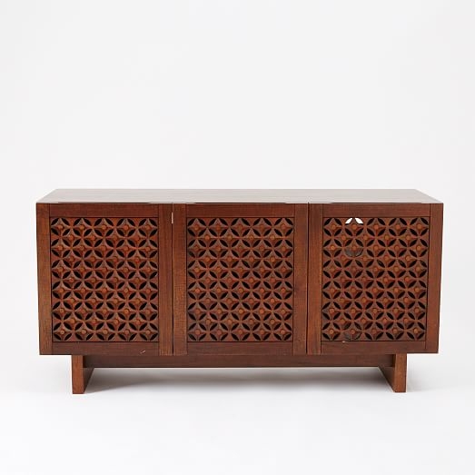 Carved Wood Media Console - Image 3