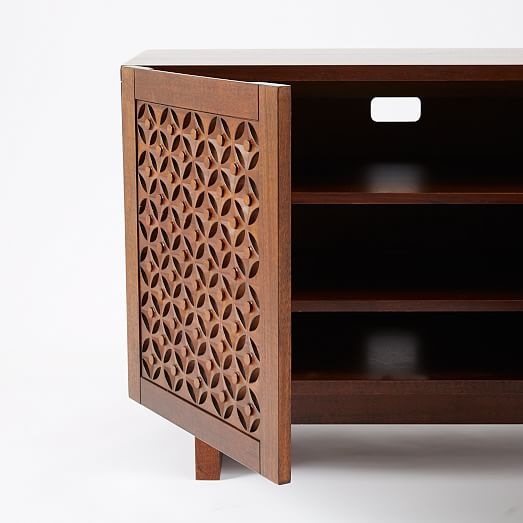 Carved Wood Media Console - Image 5