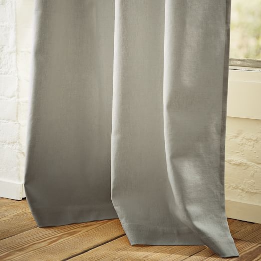 Linen Cotton Grommet Curtain - Platinum - 96" - Image 3