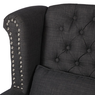 Porter High-Back Club Chair - Grey - Image 4