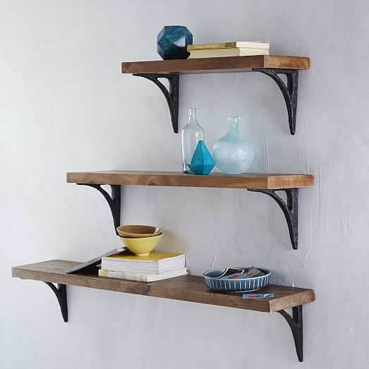 Reclaimed Wood Shelf - Black Basic - 4' - Image 2