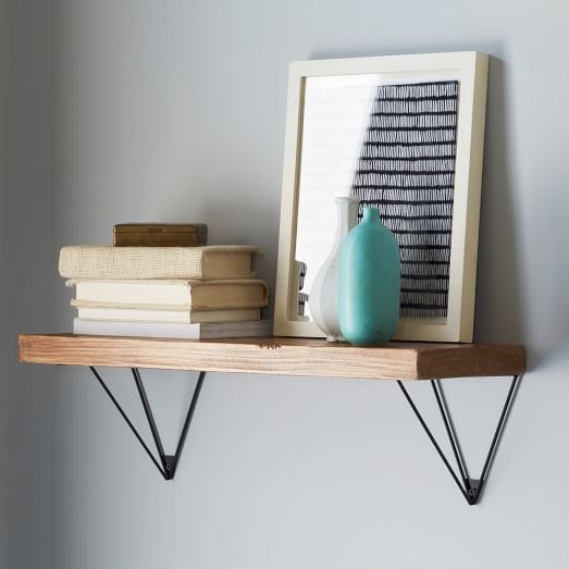 Reclaimed Wood Shelf - Black Basic - 4' - Image 3