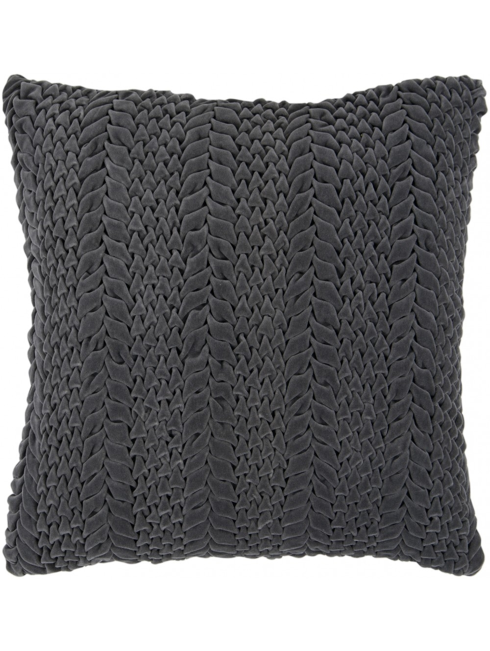 Verna Pillow - Charcoal - 18" x 18" - Polyester Filled - Image 0