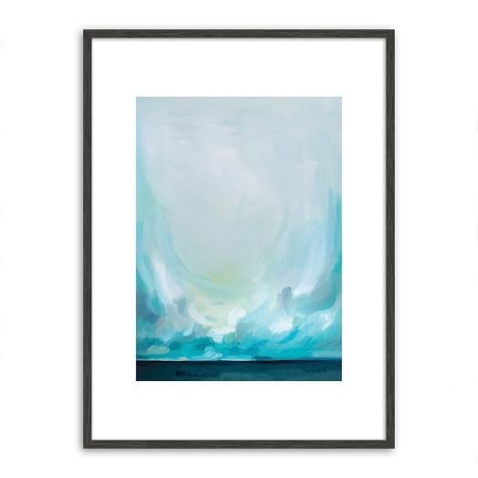 Teal Winds - 30" x 40" - Dark Brown/Black frame with mat - Image 0