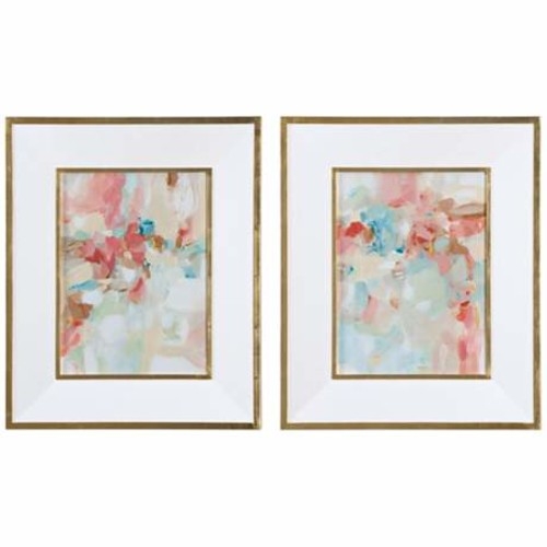 A Touch of Blush and Rosewood Fences 2-Piece Wall Art Set - Image 0