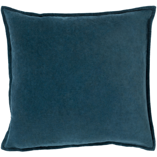 Cotton Velvet Pillow - 18" x 18"   Pillow Shell-Teal-No Insert - Image 0