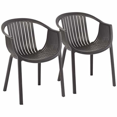 Delray Bay Black Outdoor Accent Chairs Set of 2 - Image 0