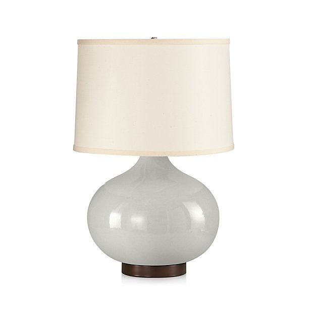 Merie Grey Table Lamp with Bronze Base - Image 0