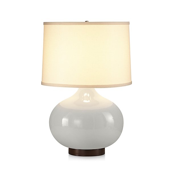 Merie Grey Table Lamp with Bronze Base - Image 1