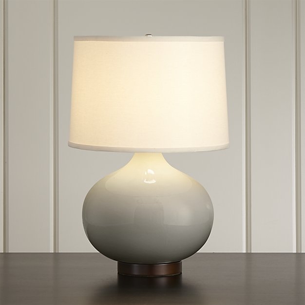 Merie Grey Table Lamp with Bronze Base - Image 2