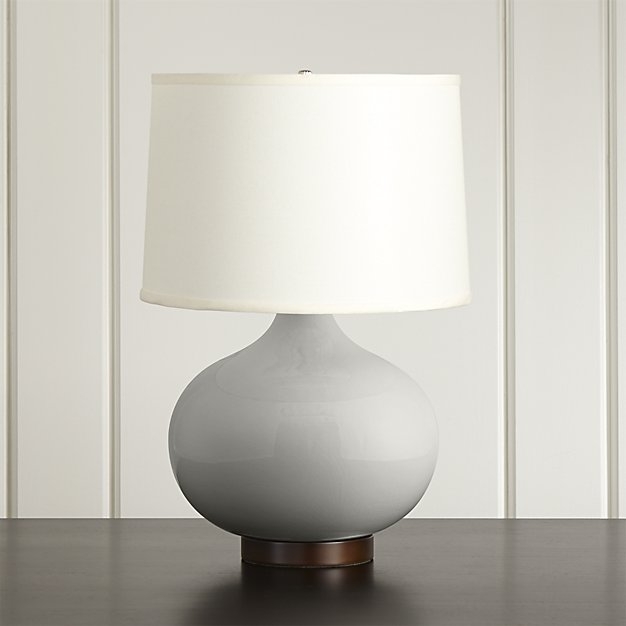 Merie Grey Table Lamp with Bronze Base - Image 3