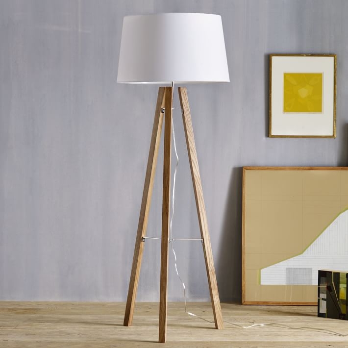 Tripod Wood Floor Lamp - Image 1