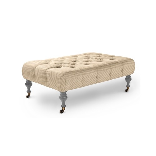Essex Ottoman [fabric : Straw Herringbone Blend] - Image 0