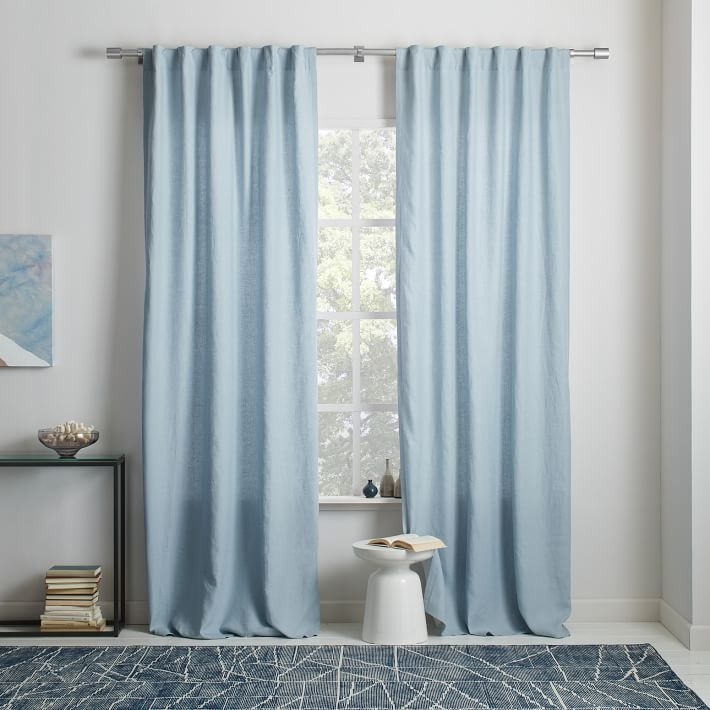 Belgian Flax Linen Curtain - Moonstone - 84" - Image 2
