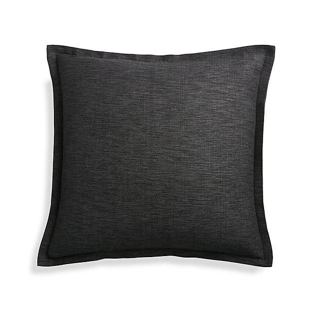 Linden Ebony 18" Pillow with Feather-Down Insert - Image 0