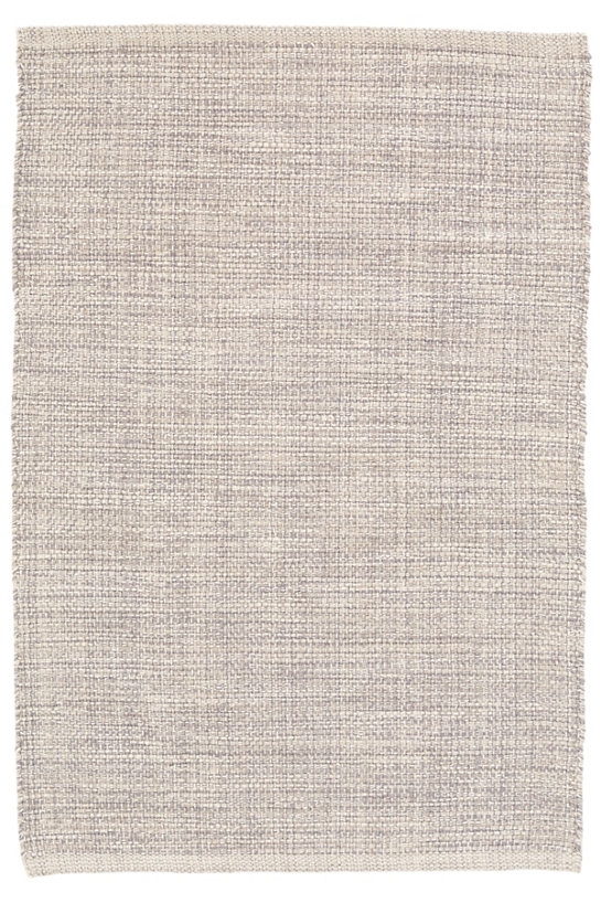 MARLED GREY WOVEN COTTON RUG - 6' X9' - Image 0