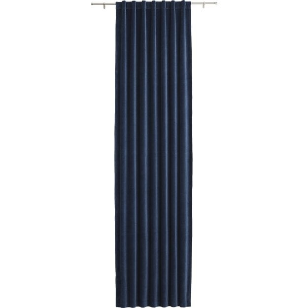 Velvet navy curtain panel  - 84" - Image 0
