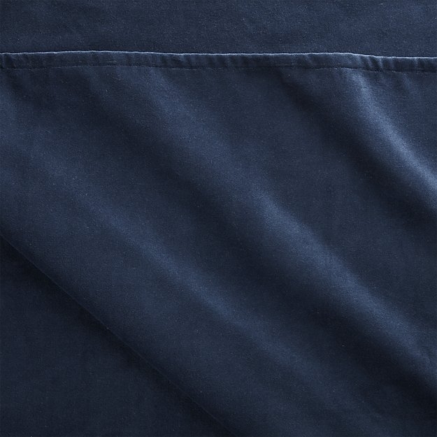 Midnight Blue Velvet Window Curtain Panel 48" x 84" - Image 3