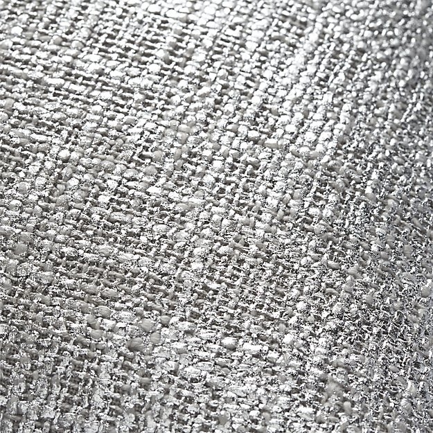 Glitterati 20" silver pillow with down-alternative insert - Image 5