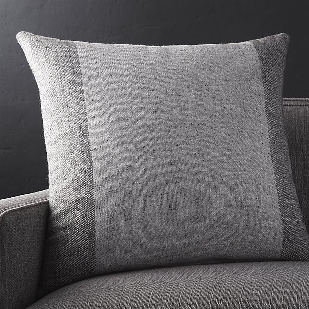 Avi Graphite 23" Pillow with Feather-Down Insert - Image 1