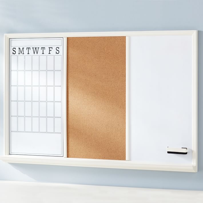 Study Wall Boards - White Frame Triple - Image 0