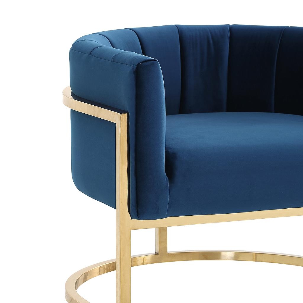 Adaline Navy Chair with Lilly Base - Image 3