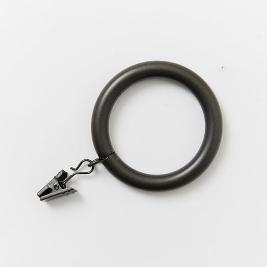 Round Metal Curtain Rings - Oversized - Set of 7. - Image 0