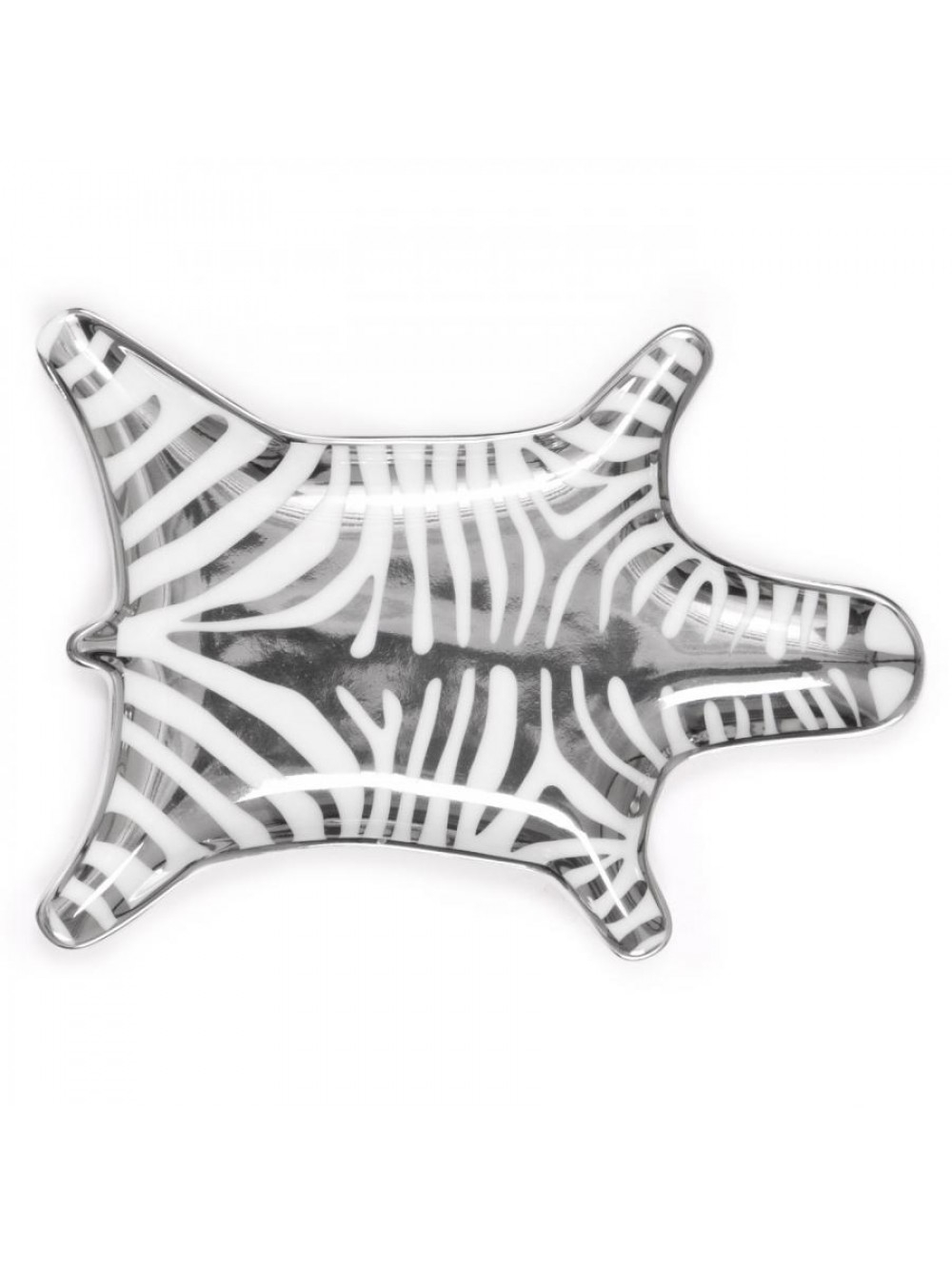 Jonathan Adler Metallic Zebra Dish - Silver - Image 0