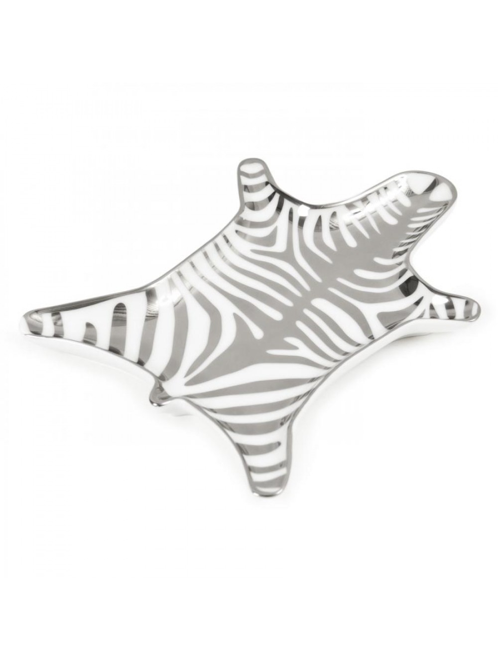 Jonathan Adler Metallic Zebra Dish - Silver - Image 1