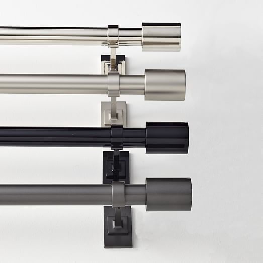 Oversized Adjustable Metal Rod - Gunmetal - 108"-144" - Image 1