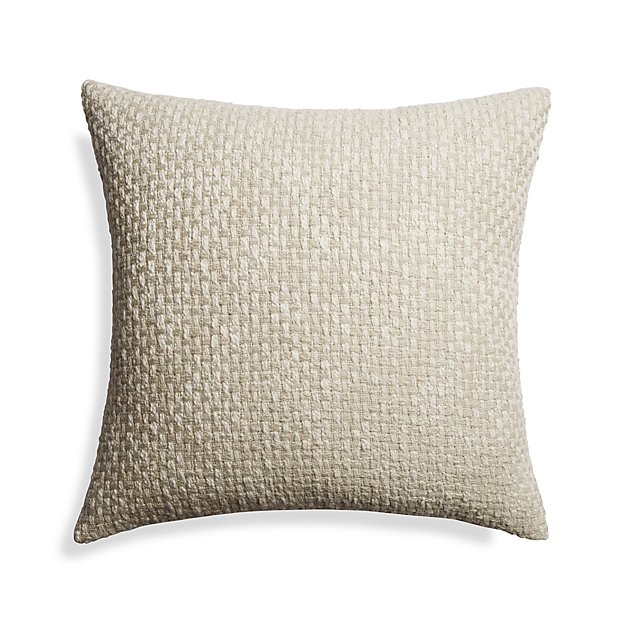 Brant 23" Pillow with Feather-Down Insert - Ivory - Image 0