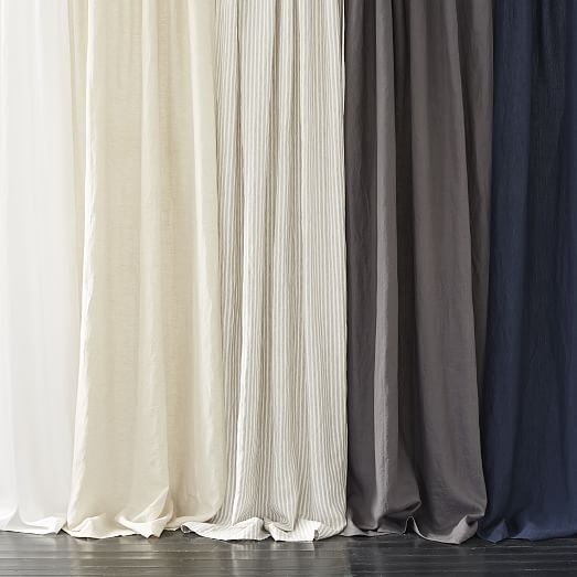 Belgian Flax Linen Curtain - Slate - Unlined - 108"L - Image 3