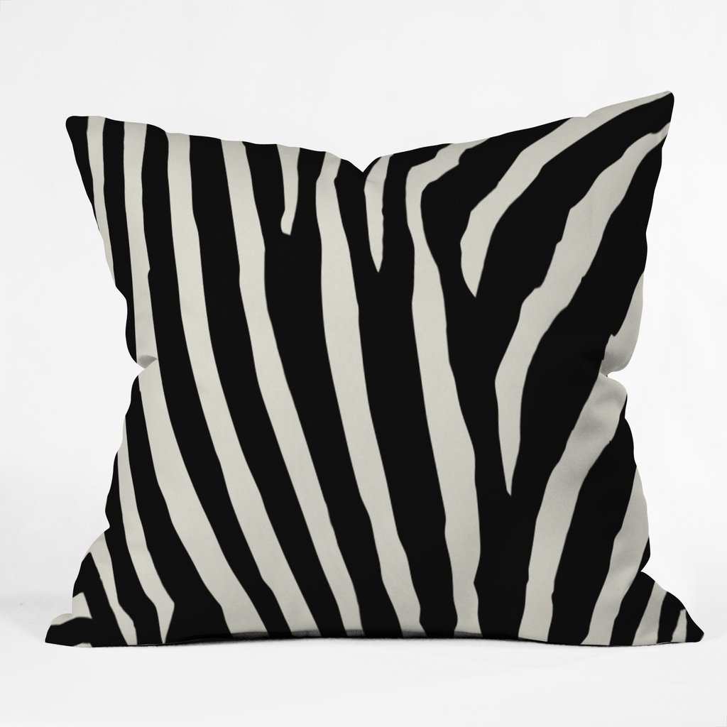 ZEBRA STRIPES Throw Pillow - 20x20- Polyester Fill Insert - Image 0