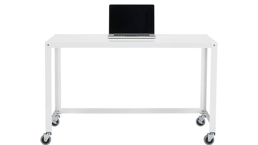 Go-cart white rolling desk - Image 6