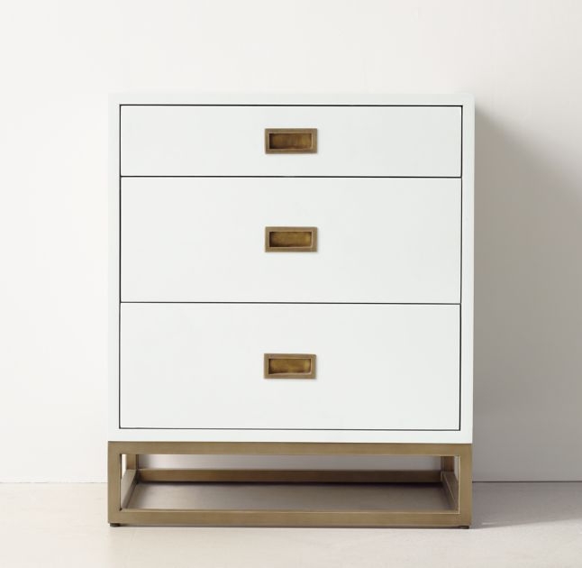 Avalon 3-Drawer Nightstand - Waxed White - Image 0