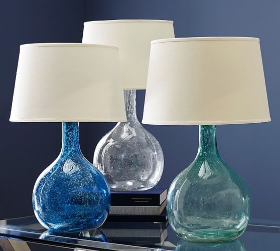 Eva Colored Glass Table Lamp Base - Jade - Image 1
