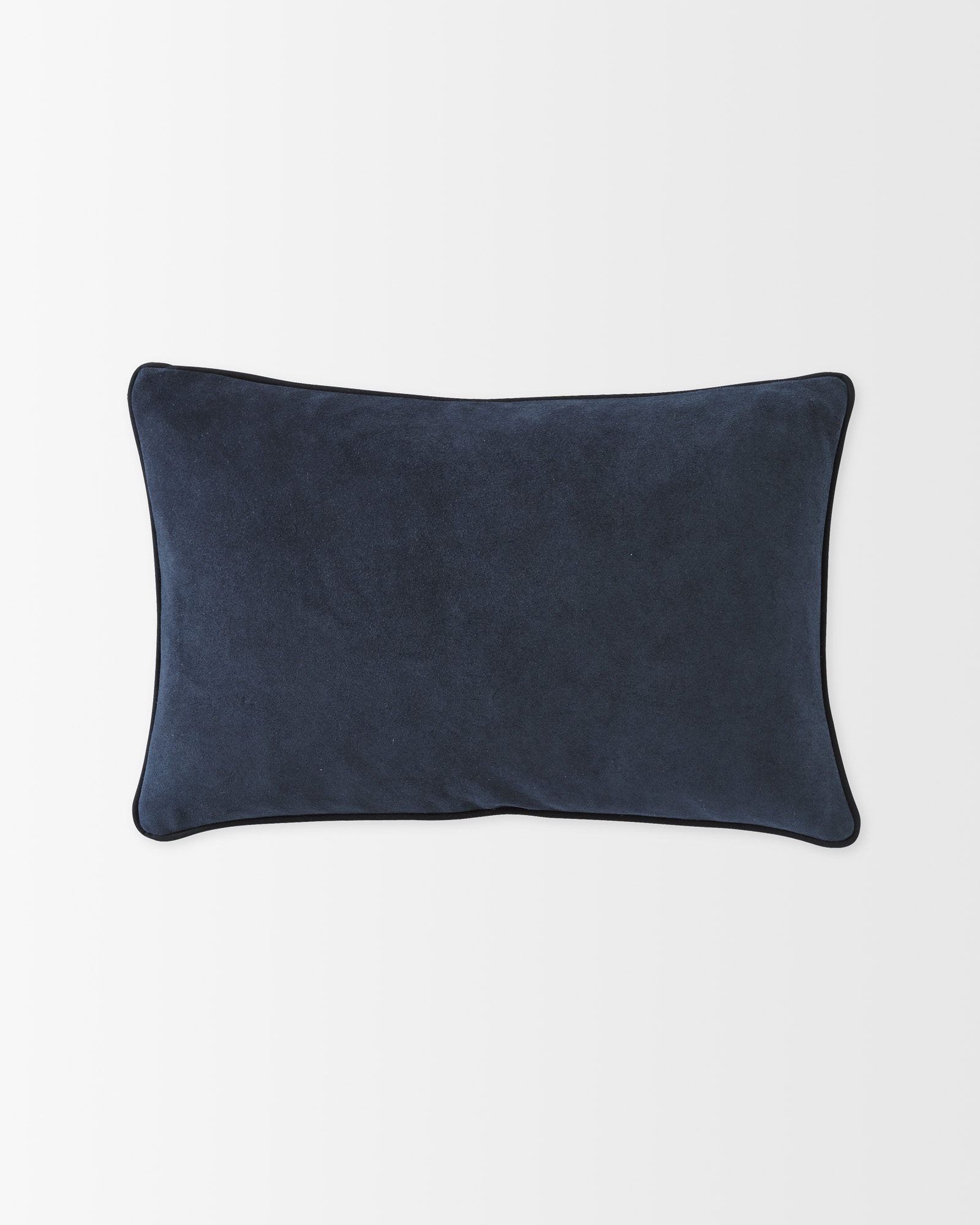 Suede Lumbar Pillow Cover -Navy - 12 " x 18" - Insert sold separately - Image 0