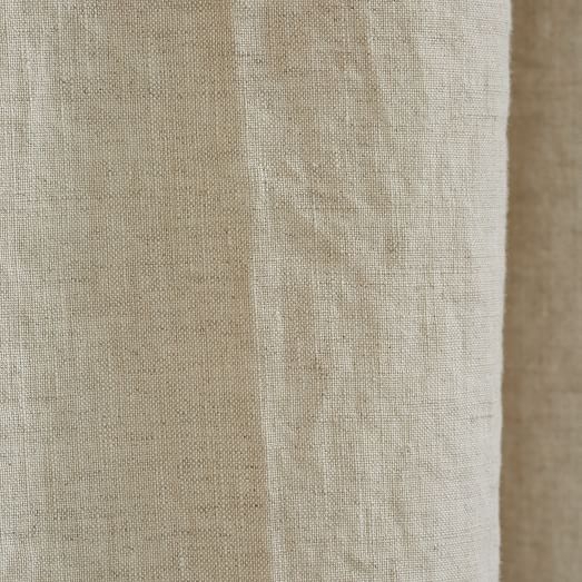 Belgian Flax Linen Curtain - Natural - Unlined- 84" - Image 2