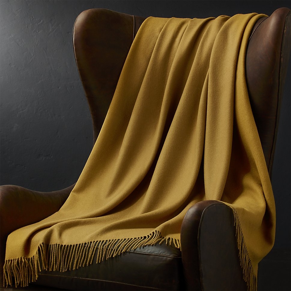 Lima Alpaca Caramel Throw Blanket - Image 1