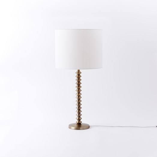Candlestick Table Lamp - Ribbed (Antique Brass) - Image 0