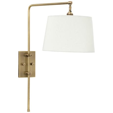 House of Troy Crown Point Antique Brass Swing Arm Wall Lamp - Image 0