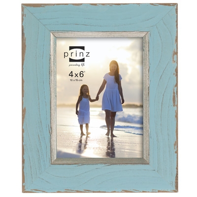 Clearwater Distressed Wood Picture Frame - Blue - 4" x 6" - Image 0