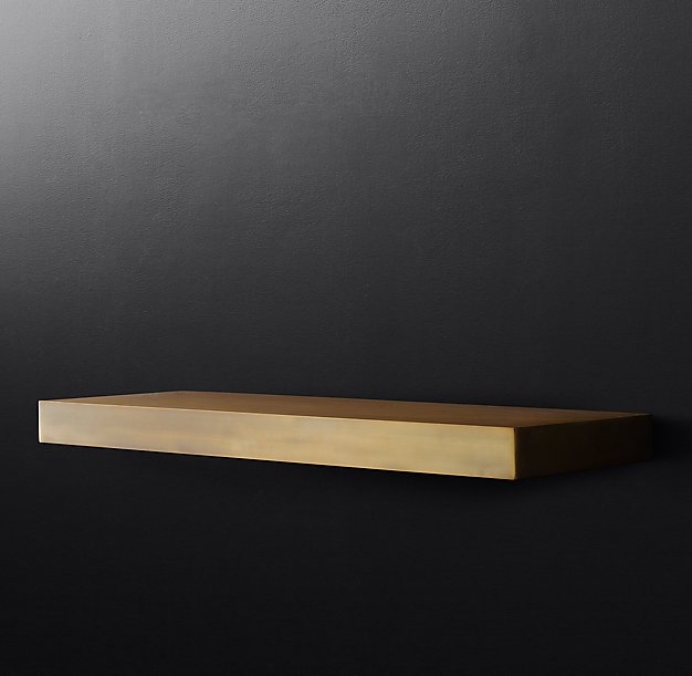 FLOATING METAL 68" SHELF - BRASS - Image 2