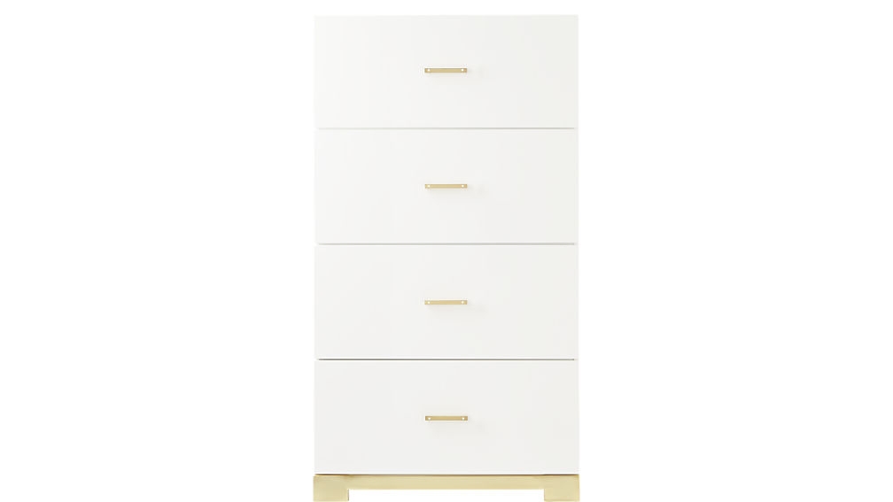 odessa tall white gloss chest of drawers - Image 0