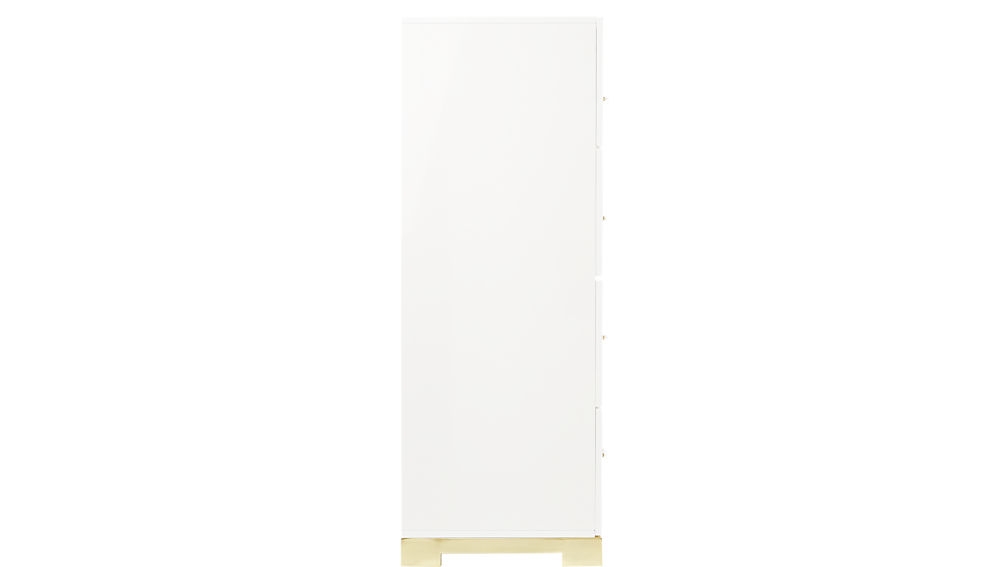 odessa tall white gloss chest of drawers - Image 3