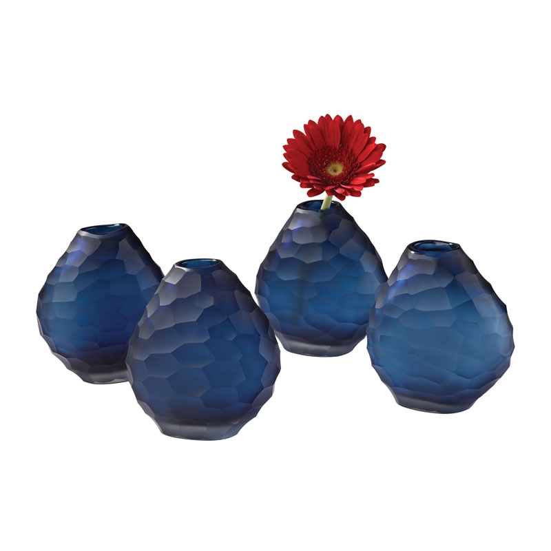 Cut Pebble Vases - Blue - Image 0