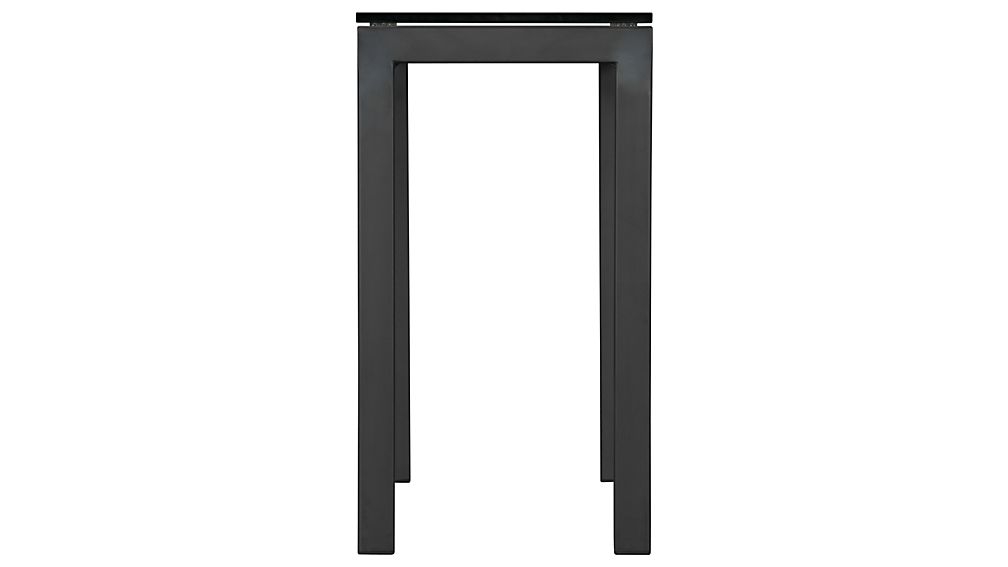 Parsons Dark Steel Console Table with Glass Top - Image 2